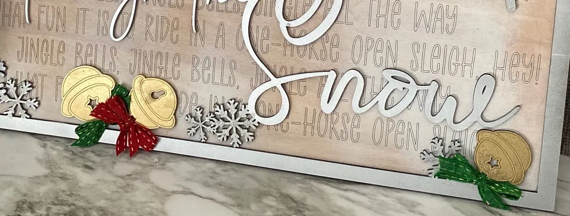 Dashing Through the Snow: Laser Cut Wood Wall Decor