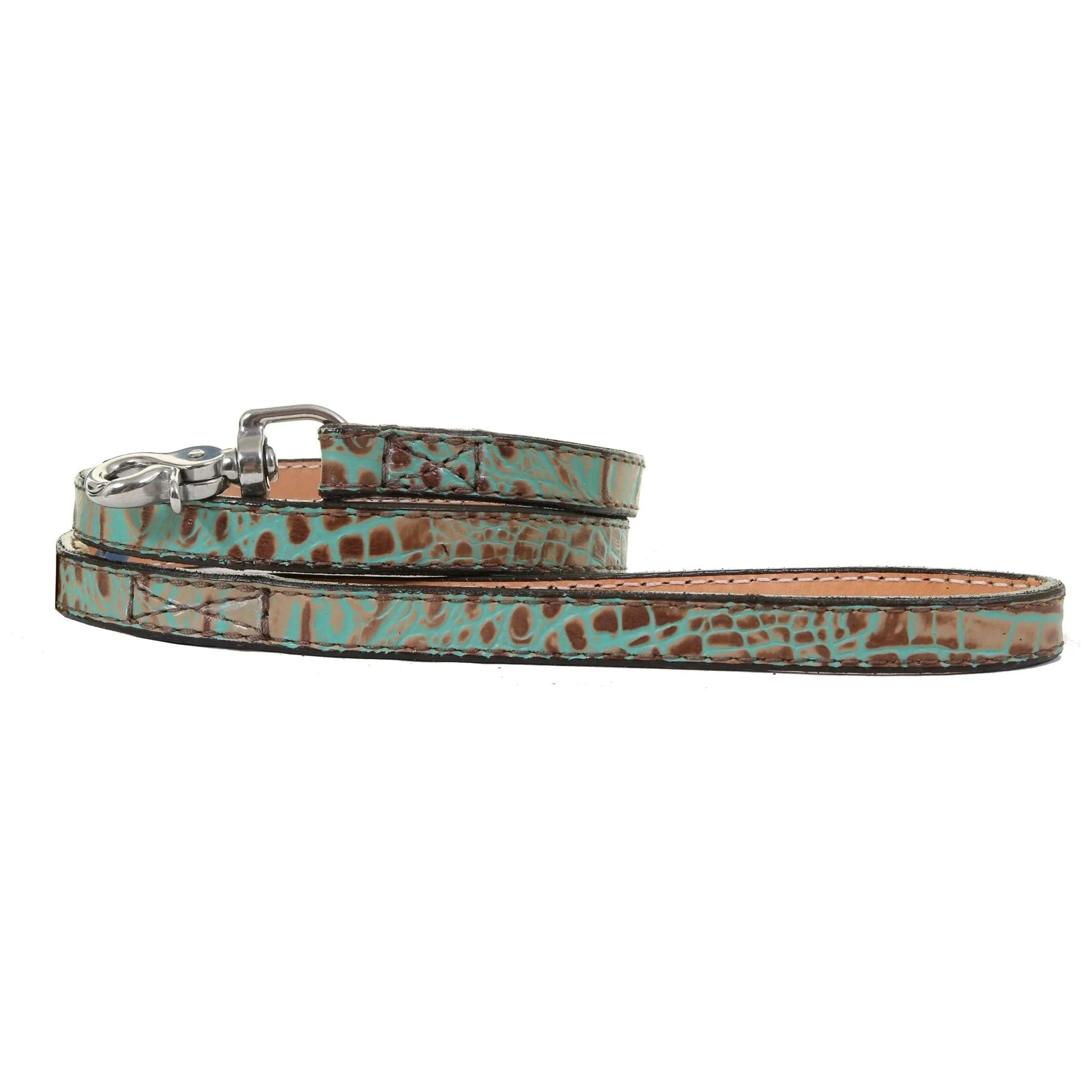 DL06 - Vintage Mint Gator Dog Leash