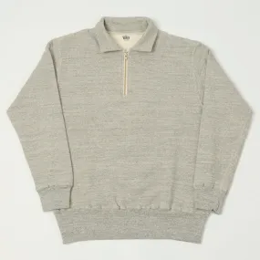 Dubbleworks Tsuriami Quarter Zip Sweatshirt - Heather Grey