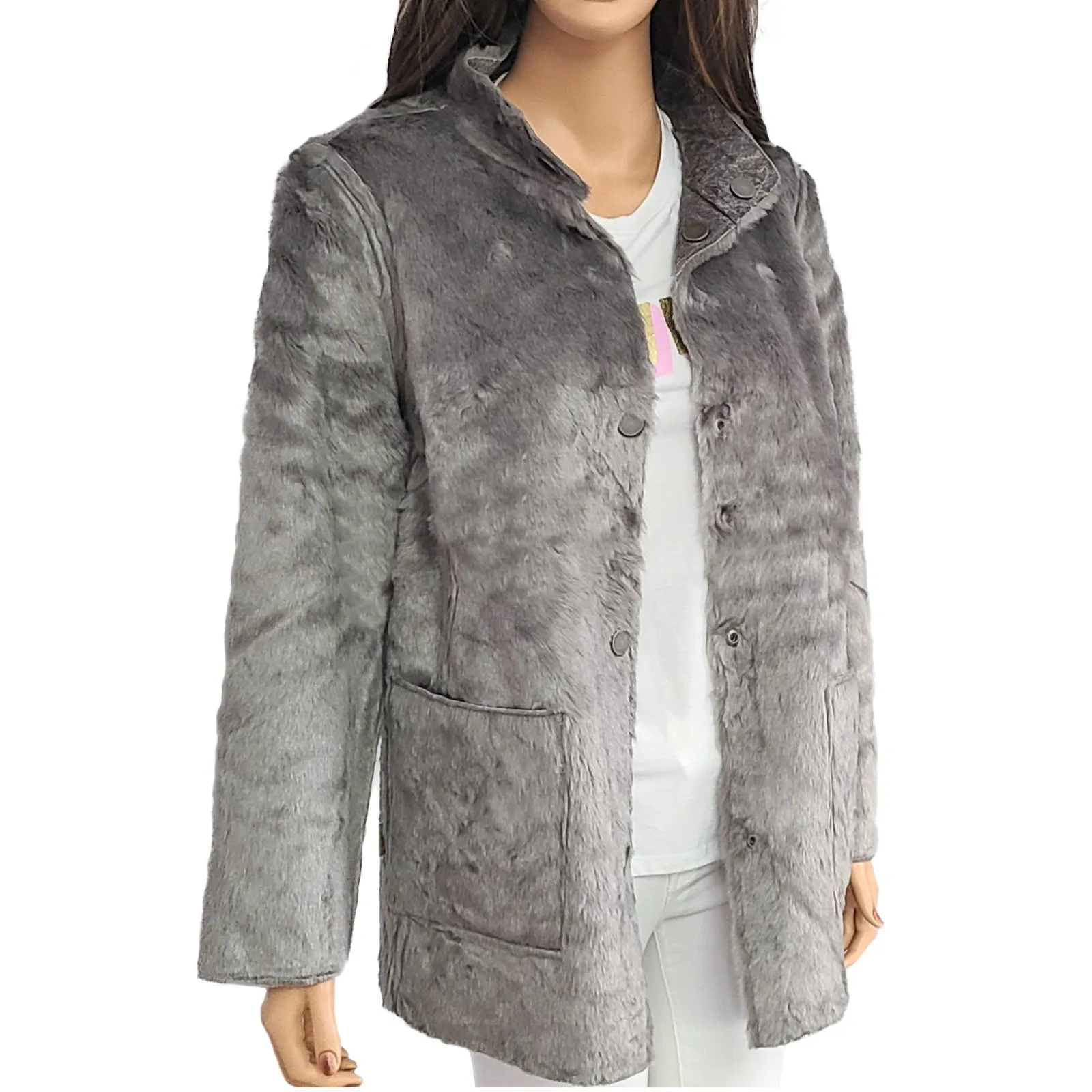 Dylan Reversible Soft Faux Leather Fur Coat Jacket