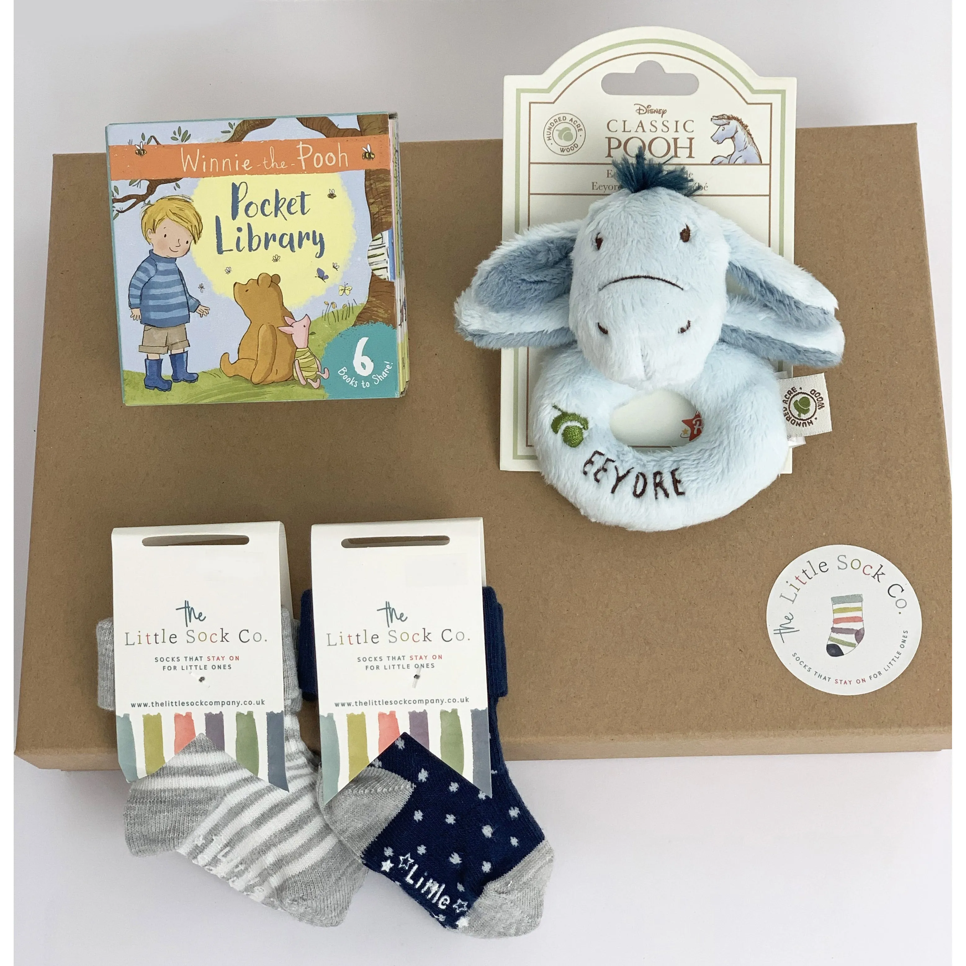 Eeyore Rattle and Book Gift Set - Newborn Baby Gift