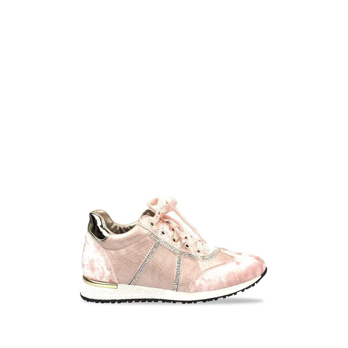 Eloise Suede And Diamante Trim Trainer