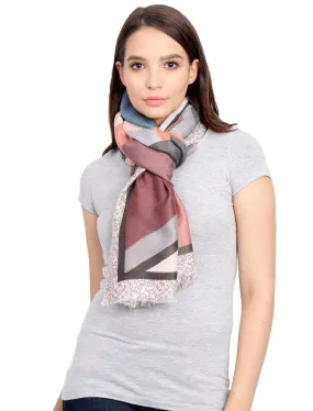 FabSeasons Maroon Cotton Viscose Abstract Printed Soft & Stylish Scarf