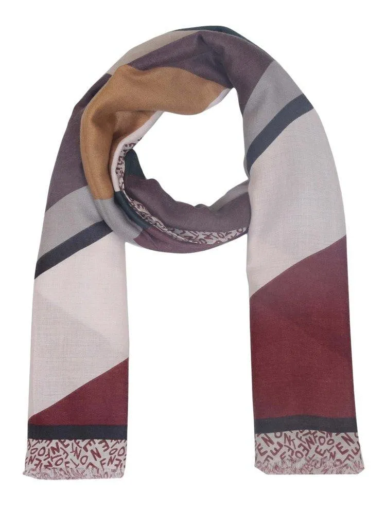 FabSeasons Maroon Cotton Viscose Abstract Printed Soft & Stylish Scarf