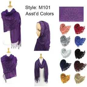 Fashion Rhinestones Lightweight Scarves Sarong M101