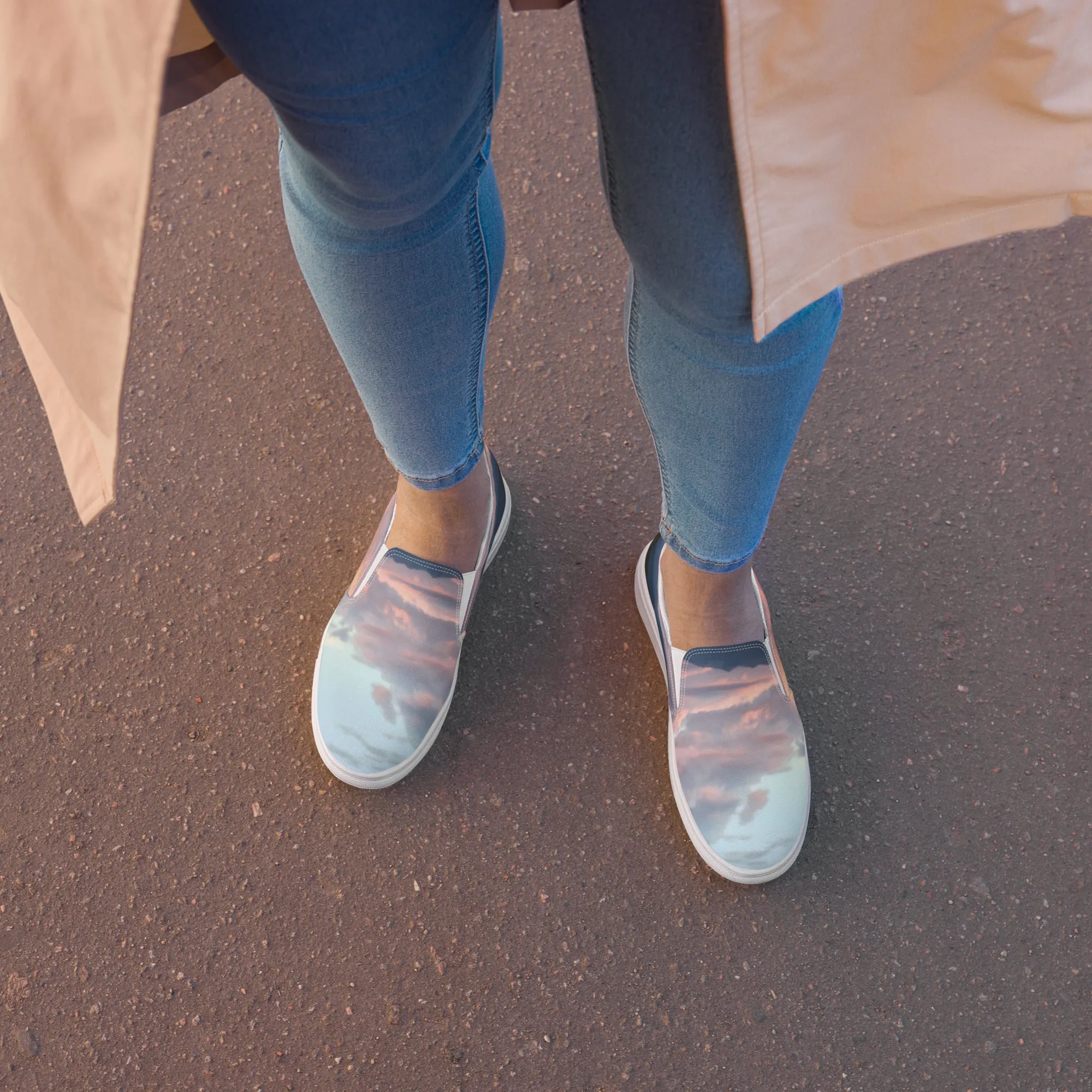 FEMME SLIP-ON CANVAS SHOES : CLOUDS BEFORE DUSK