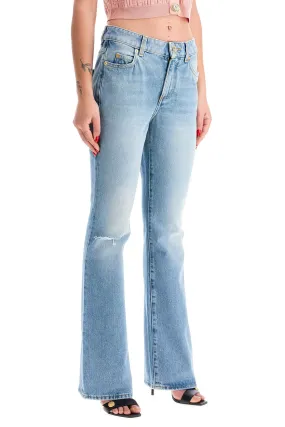 flare mid-rise jeans with