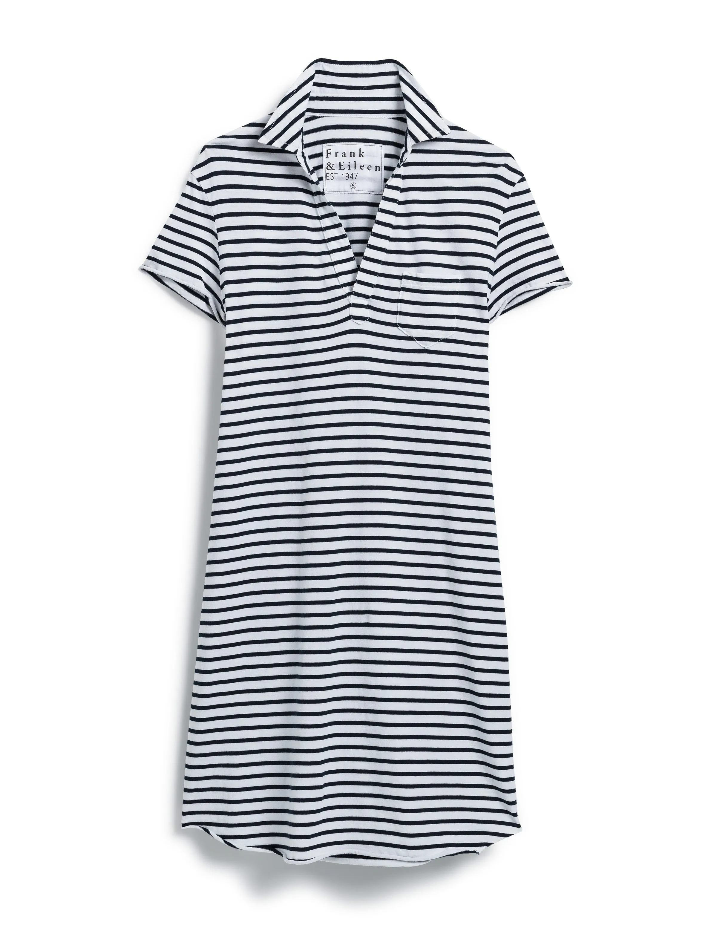 Frank & Eileen - Lauren Polo Dress in British Royal Navy/White Stripe