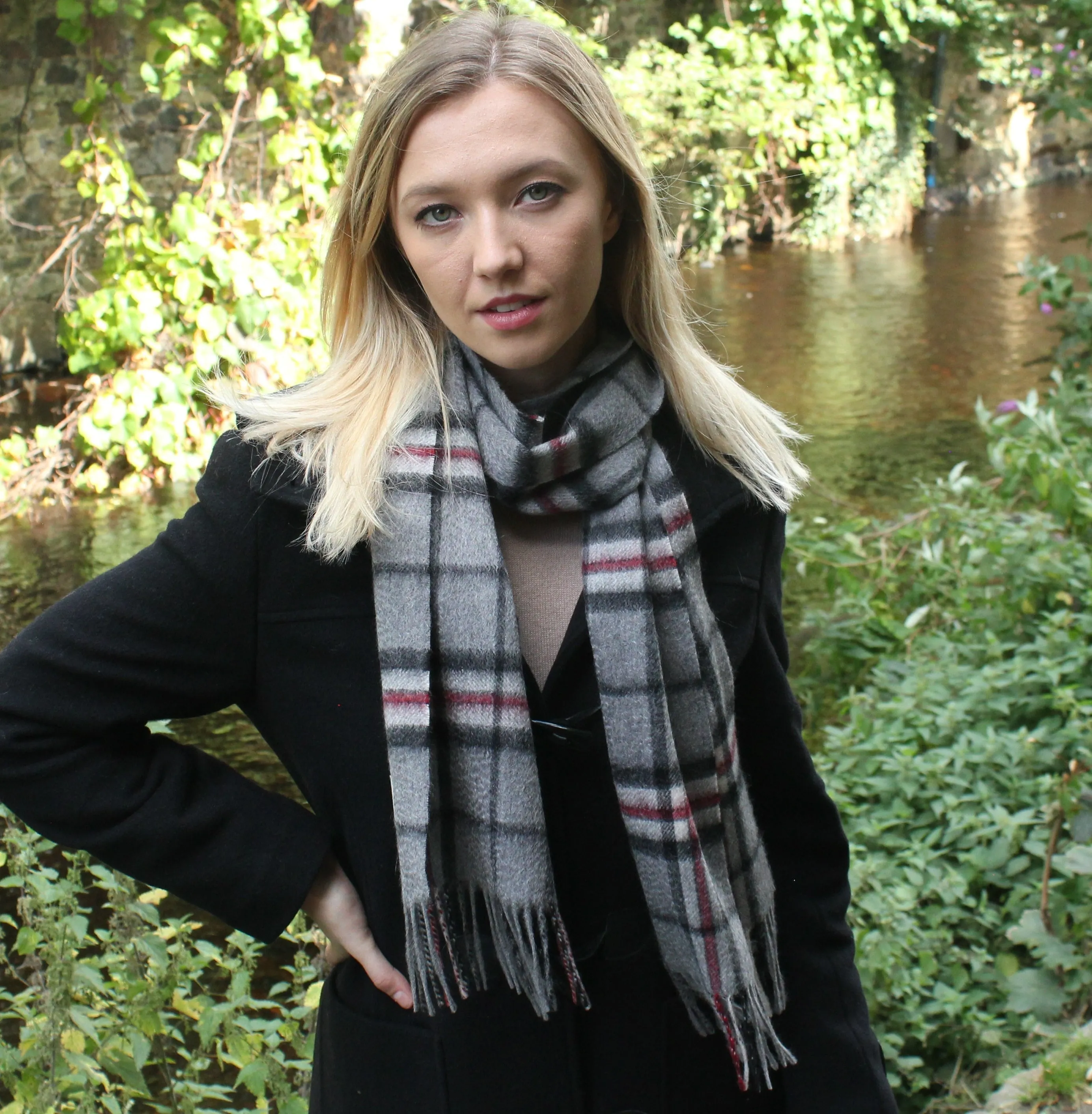 Glenmore 100% Lambswool Tartan Scarf - Stewart Muted Blue