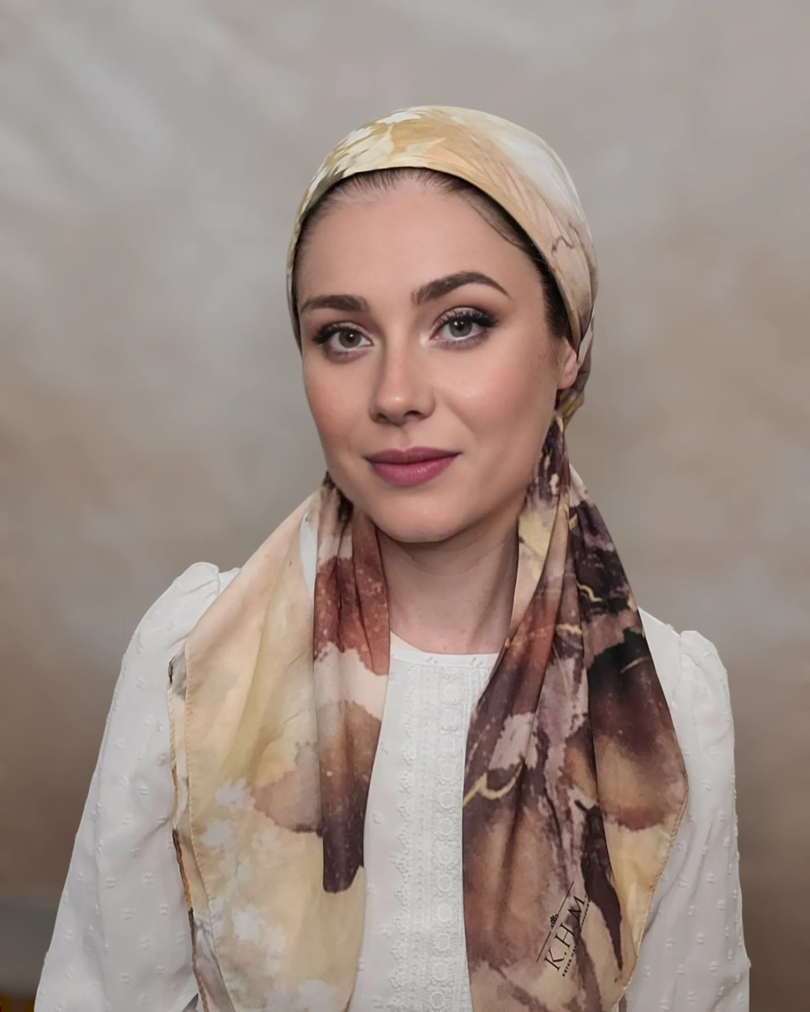 Golden Petals Versatile Scarf