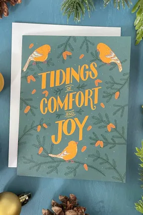 Goldfinch Tidings of Comfort & Joy Christmas Card