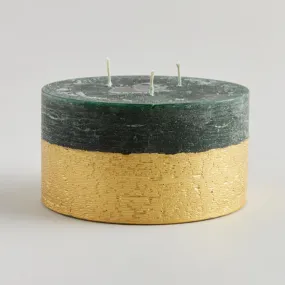 Green and Gold Half-Dipped Multi-Wick Winter Thyme Scented Christmas Candle