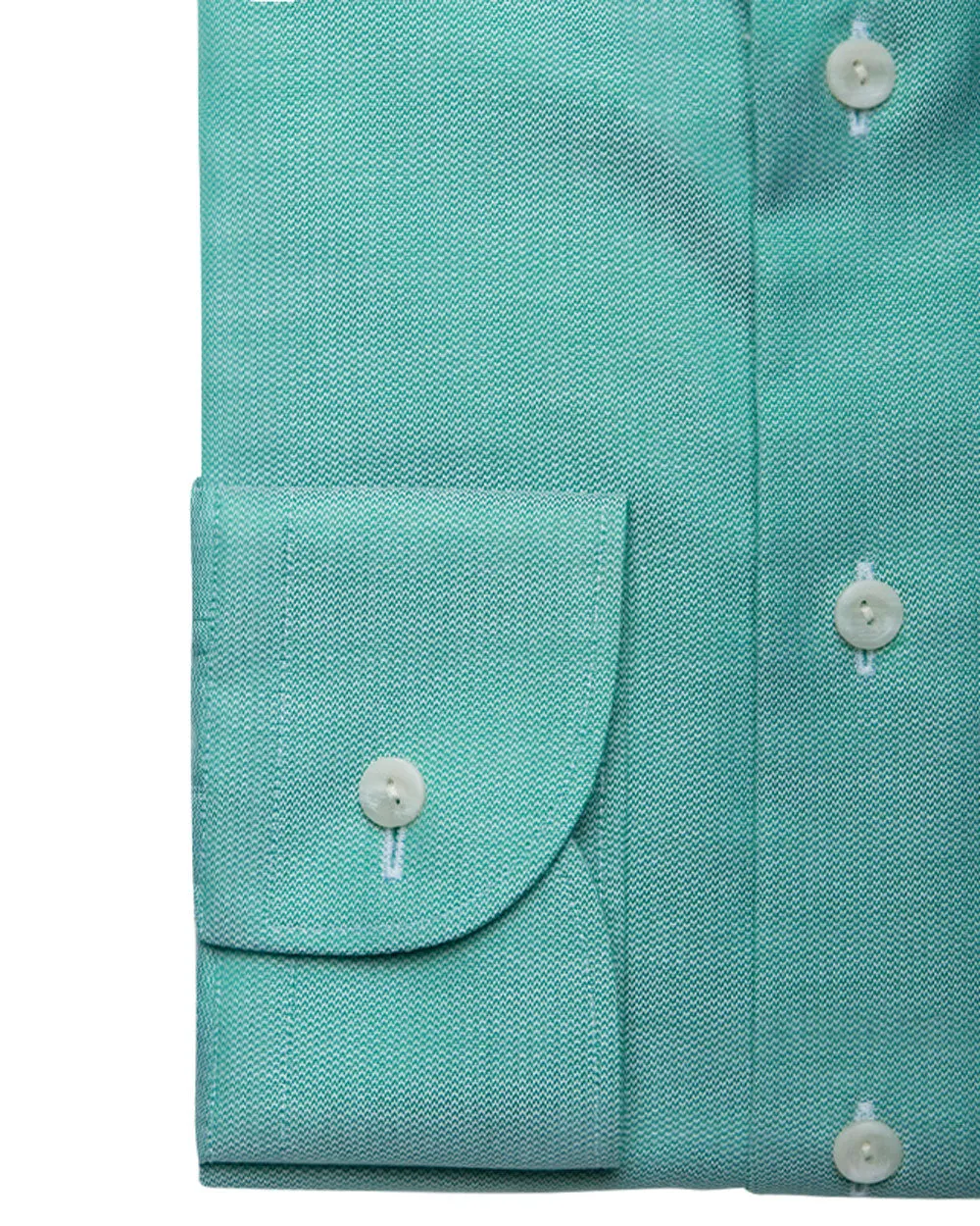 Green Knit Effect Dress Shirt