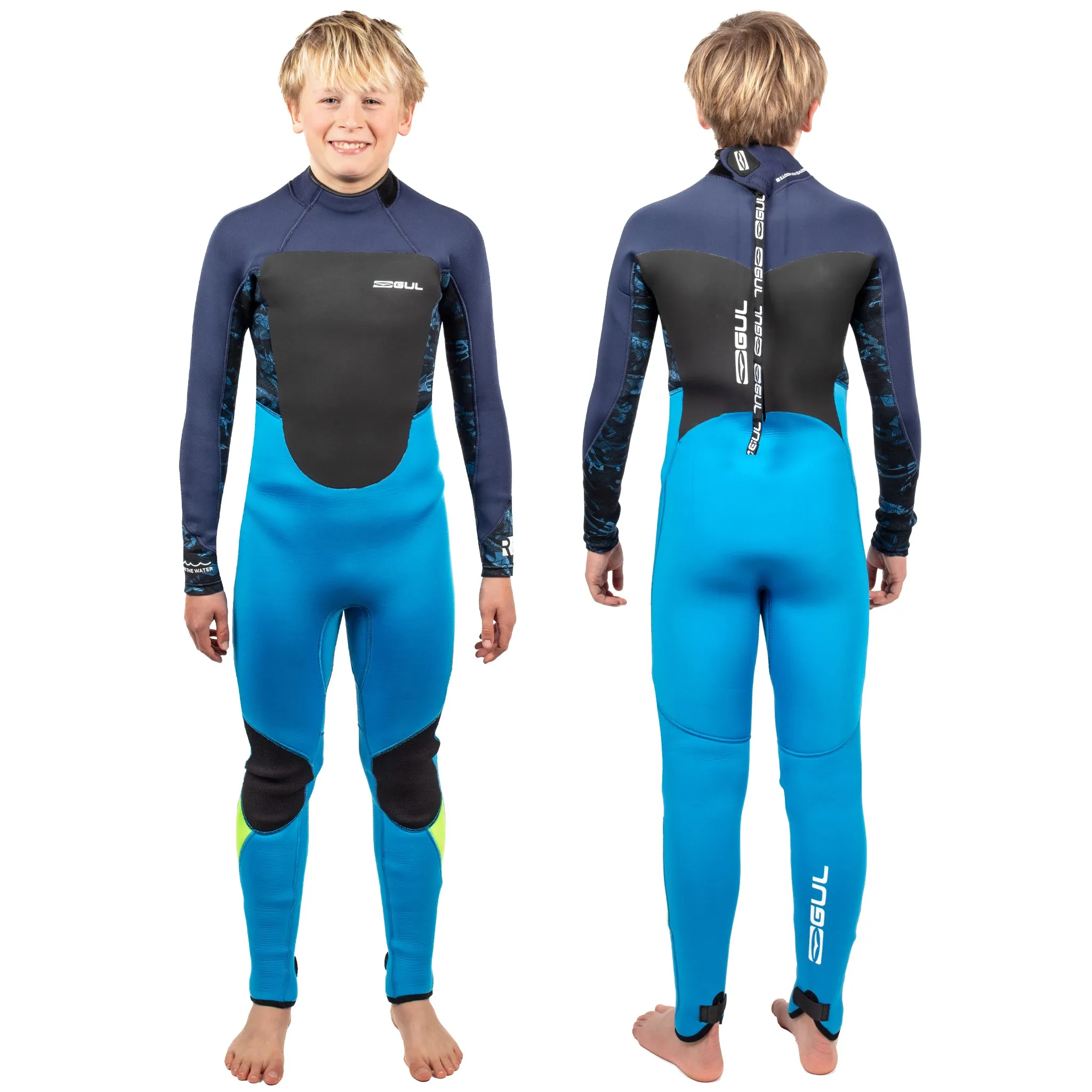 Gul Response 5/3mm Junior Steamer Wetsuit - Blue/Navy