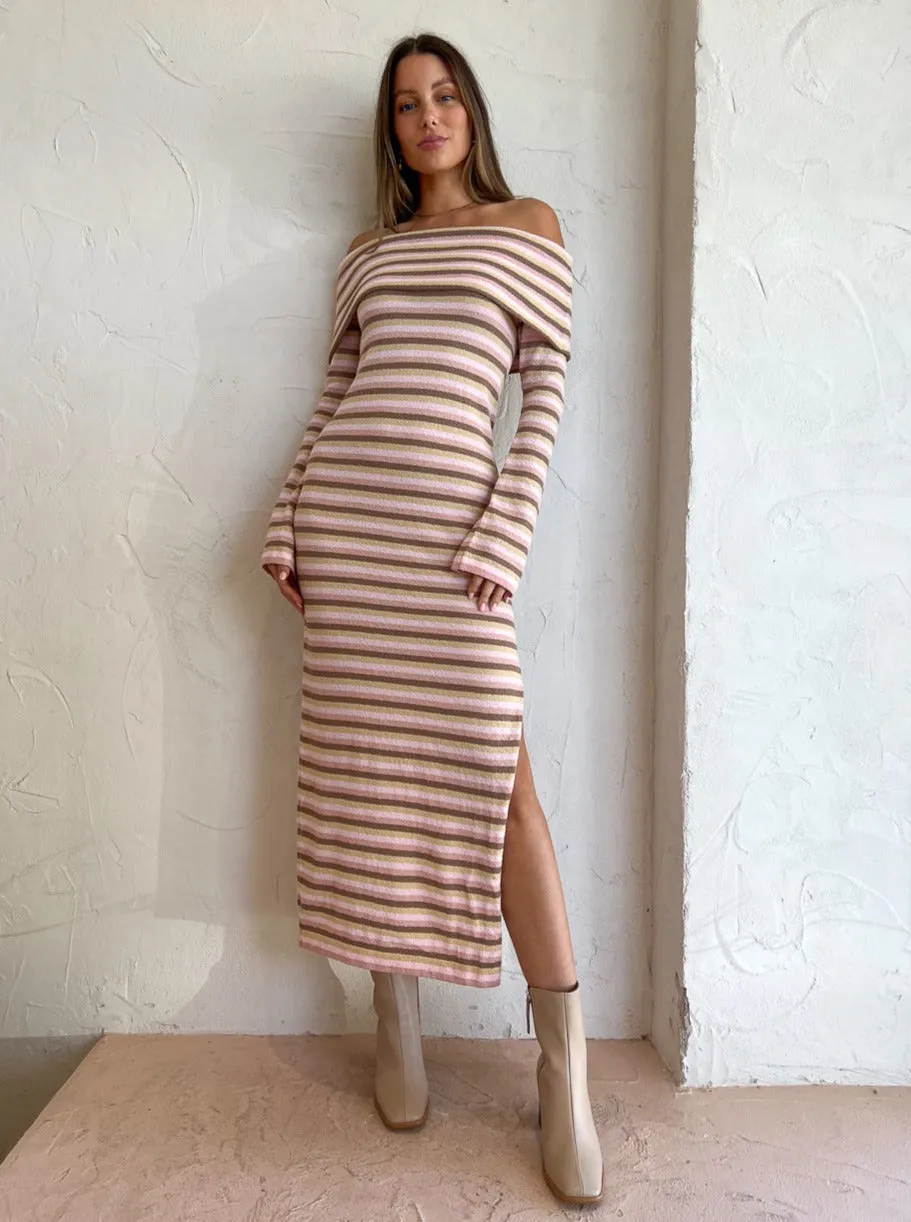 Hansen and Gretel Belair Knit Midi Dress in Neapolitan