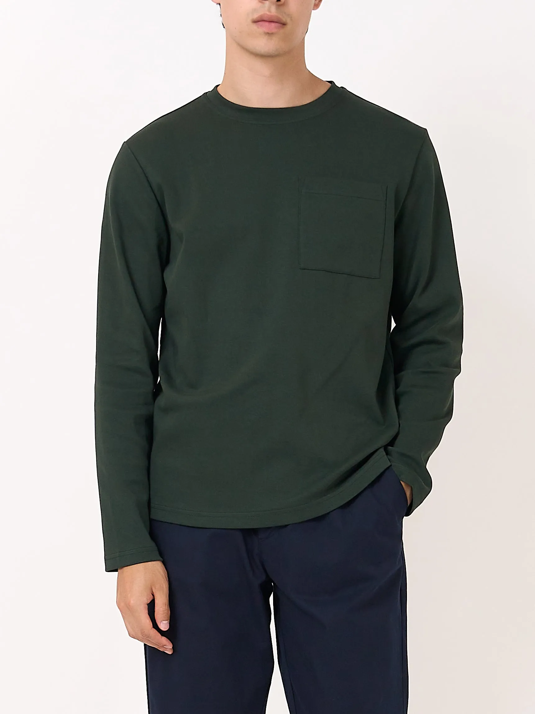 Heavy Long Sleeve T-Shirt Tavistock Dark Green