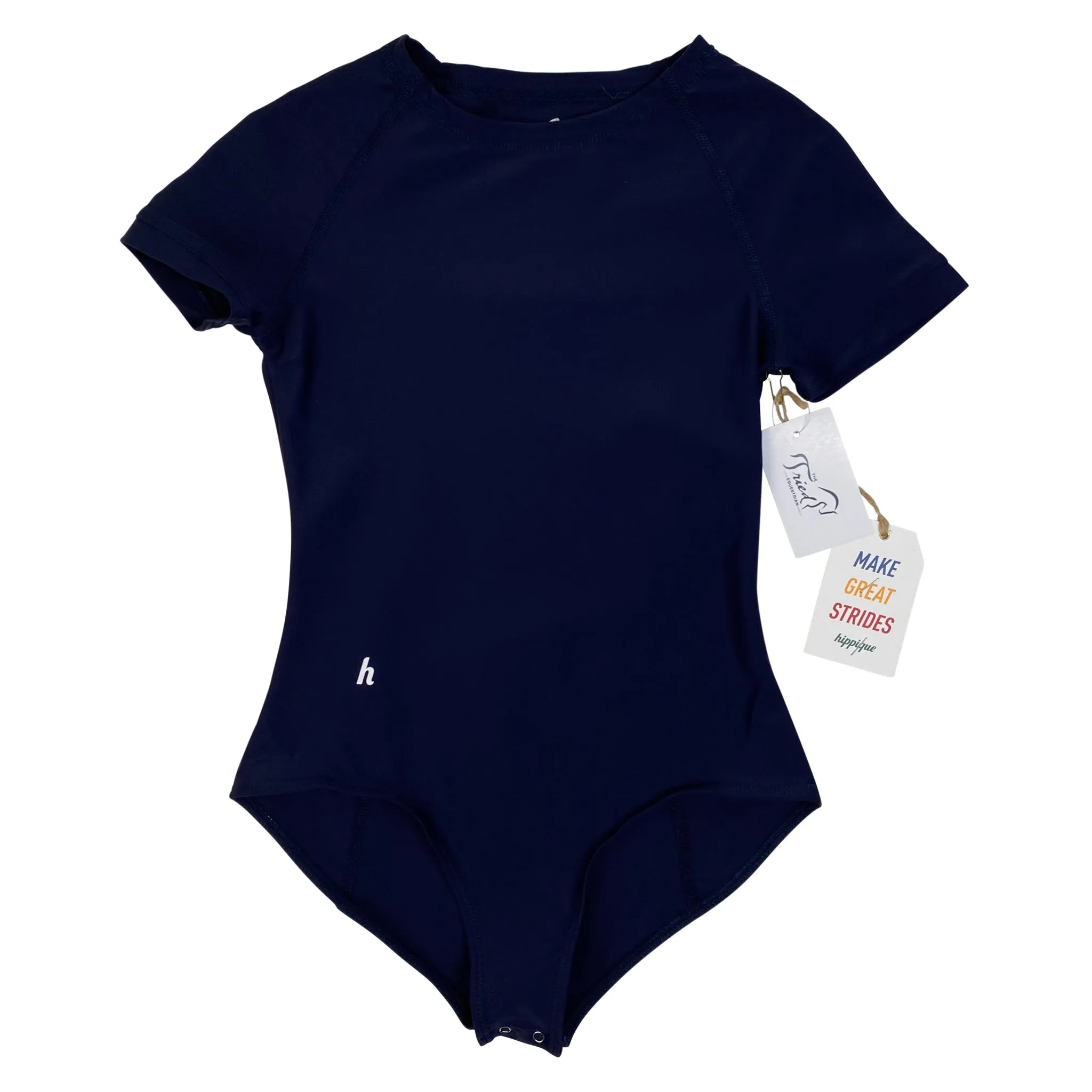 Hippique Short Sleeve Bodysuit in Navy - Children's Small