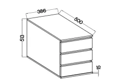 INSERT DRAWS FOR WARDROBES SELENA 38.6CM