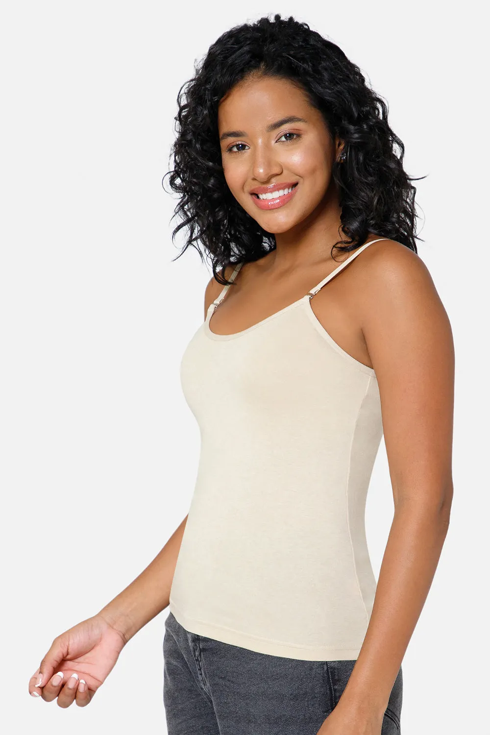 Intimacy Full Coverage Cotton Slip Camisole – IN15 | Non-Wired, Non-Padded & Ultra-Comfortable