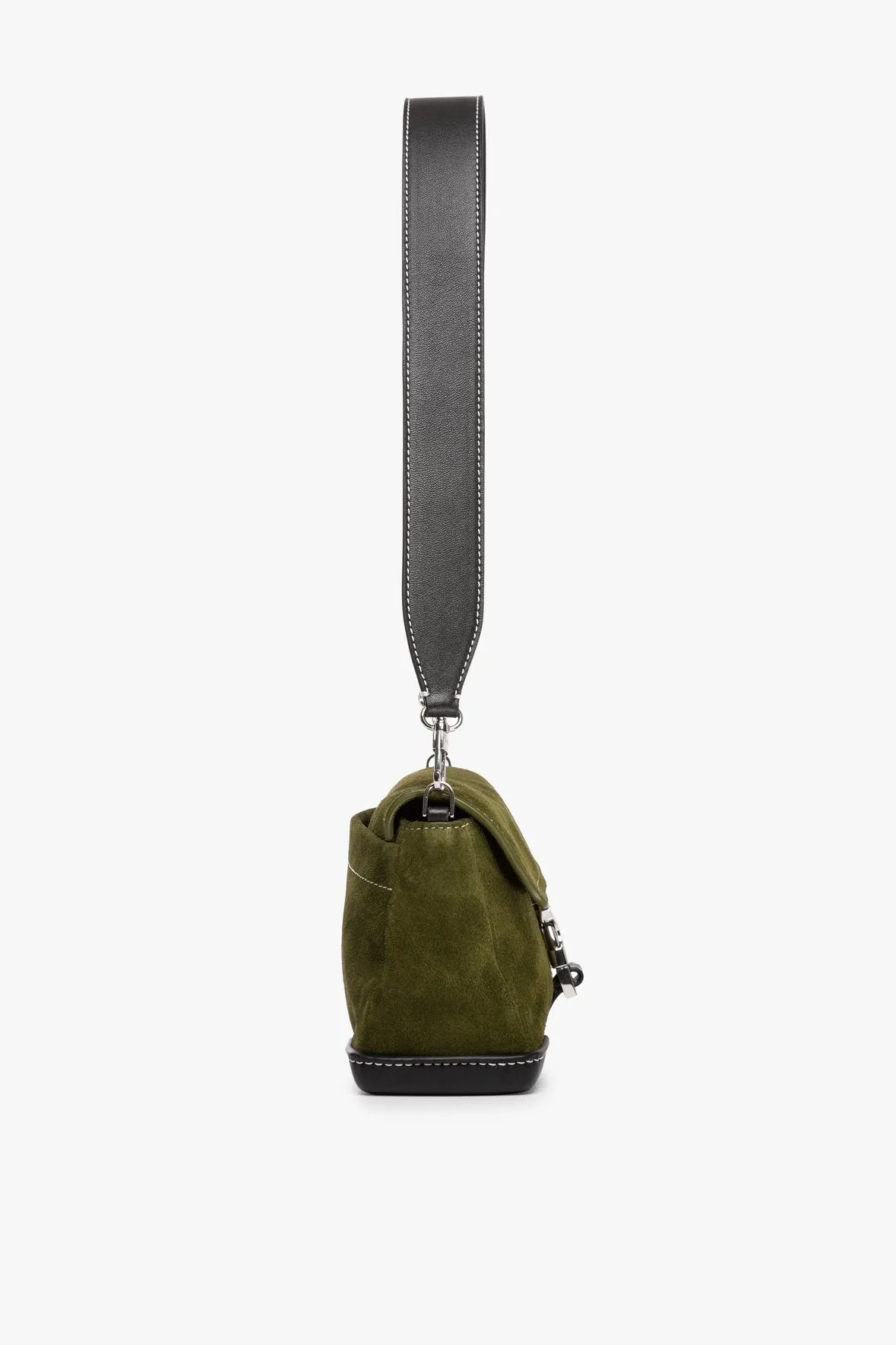 IZZY CONVERTIBLE SHOULDER BAG | OLIVE SUEDE