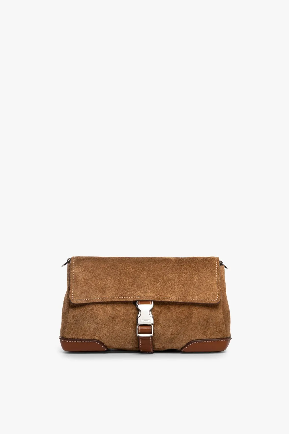 IZZY CONVERTIBLE SHOULDER BAG | TAN SUEDE