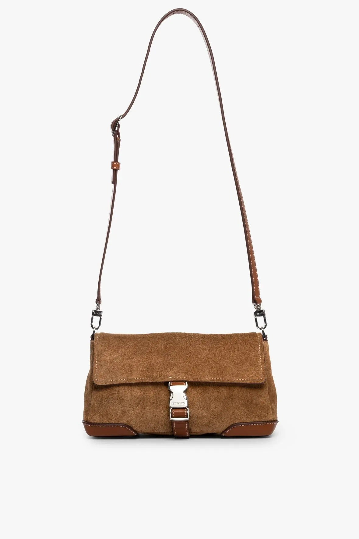 IZZY CONVERTIBLE SHOULDER BAG | TAN SUEDE