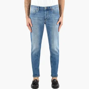 Jeans DONDUP Brighton in Puro Denim Lavaggio Medio Chiaro