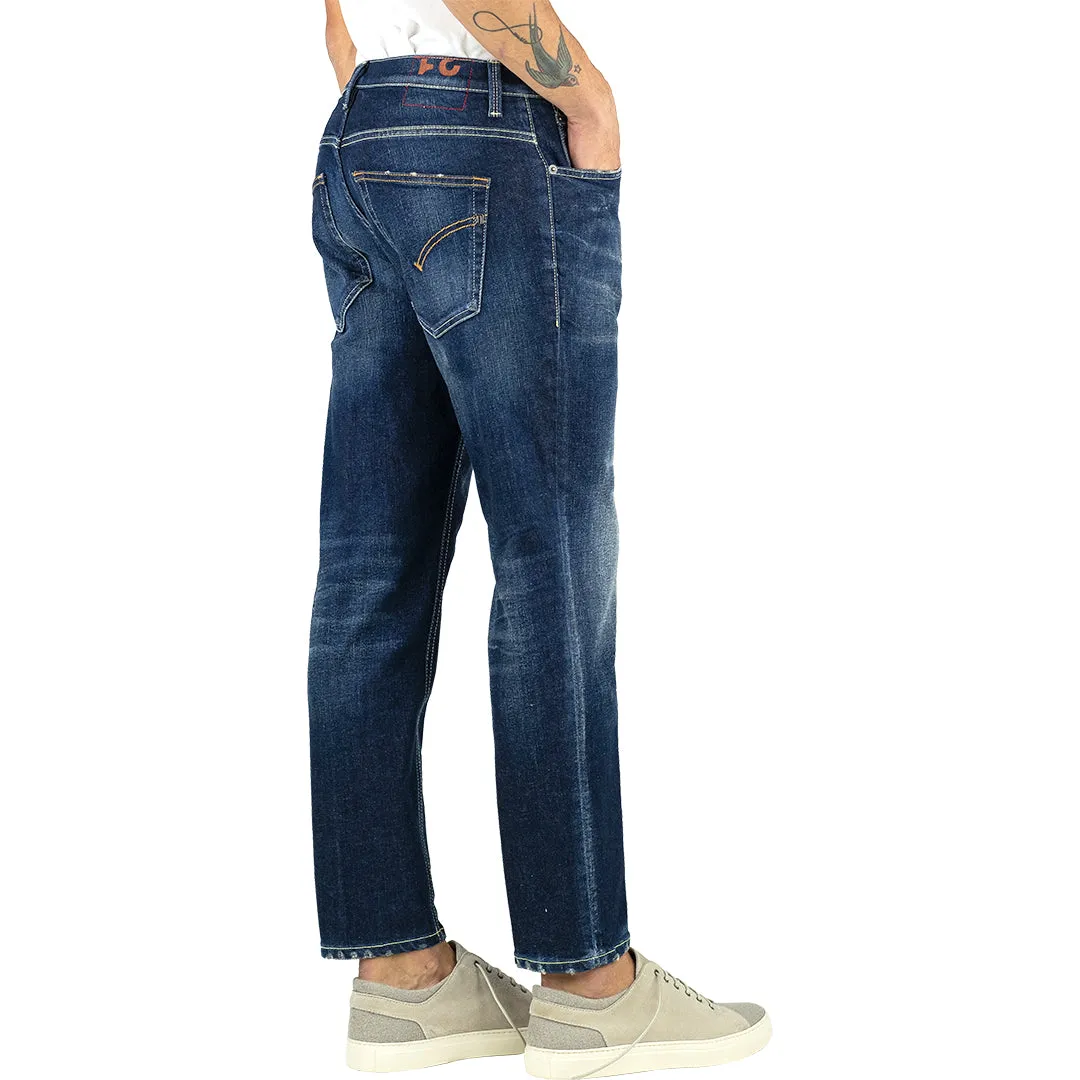 Jeans DONDUP Brighton UP434 in Denim Organico Lavaggio Medio Scuro