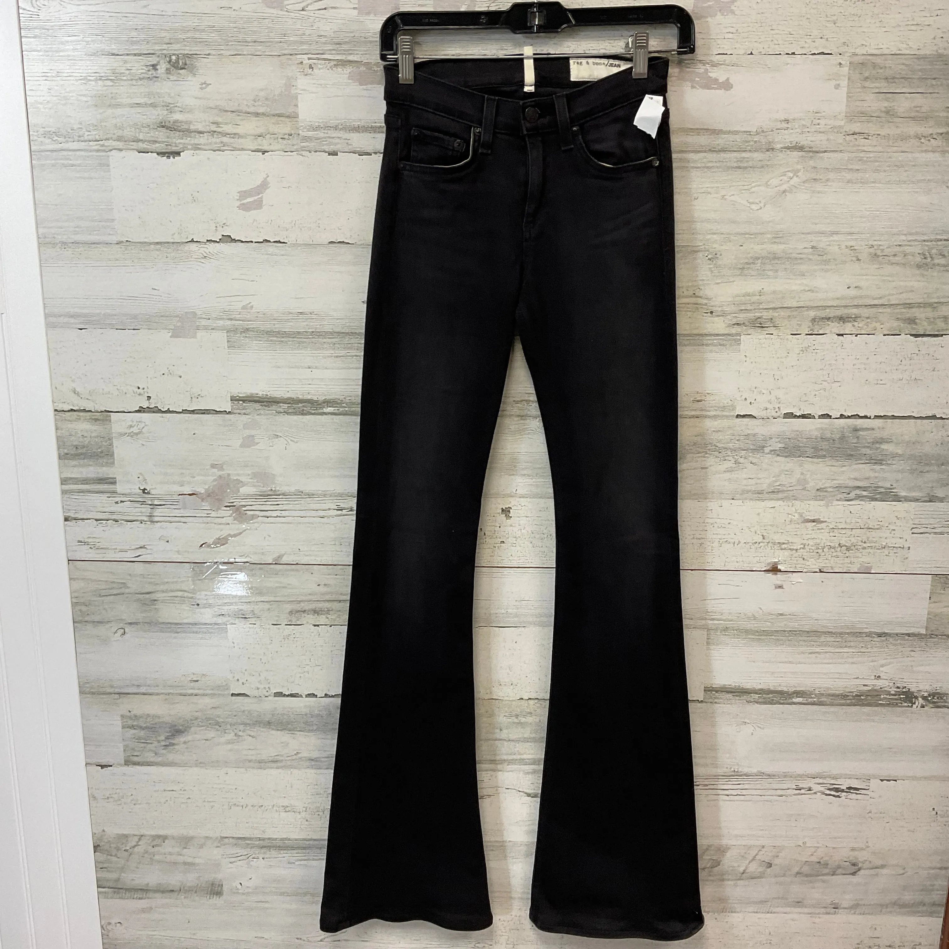 Jeans Flared By Rag & Bones Jeans In Black Denim, Size: 2