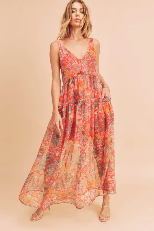 Jordyn Colorful Flowing Maxi Dress