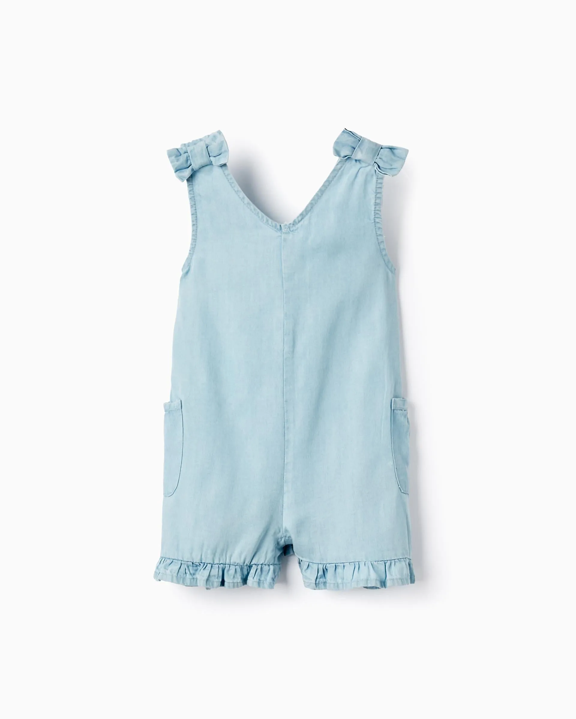 Jumpsuit in Light Denim for Baby Girls, Light Blue