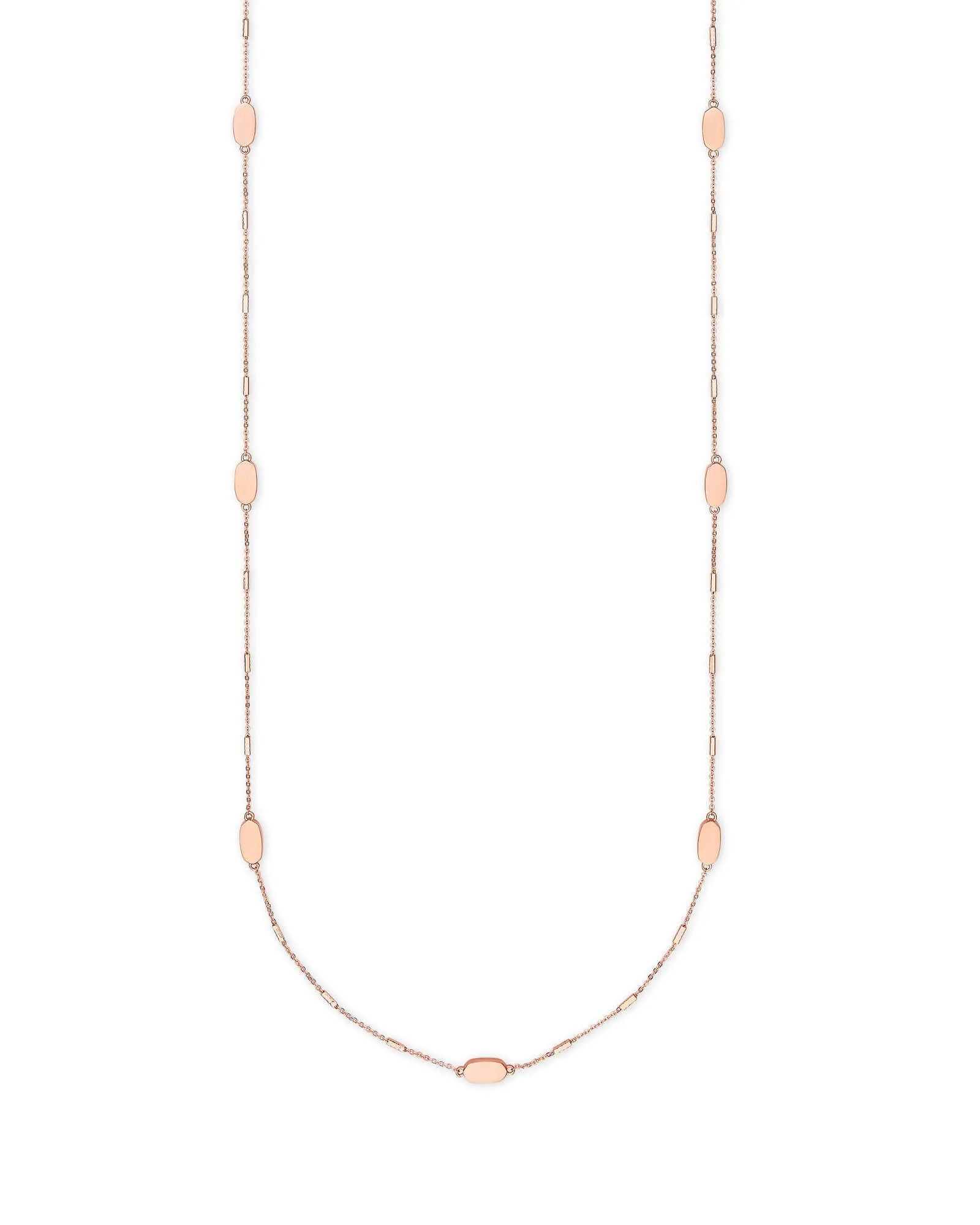 Kendra Scott Franklin Long Necklace In Rose Gold