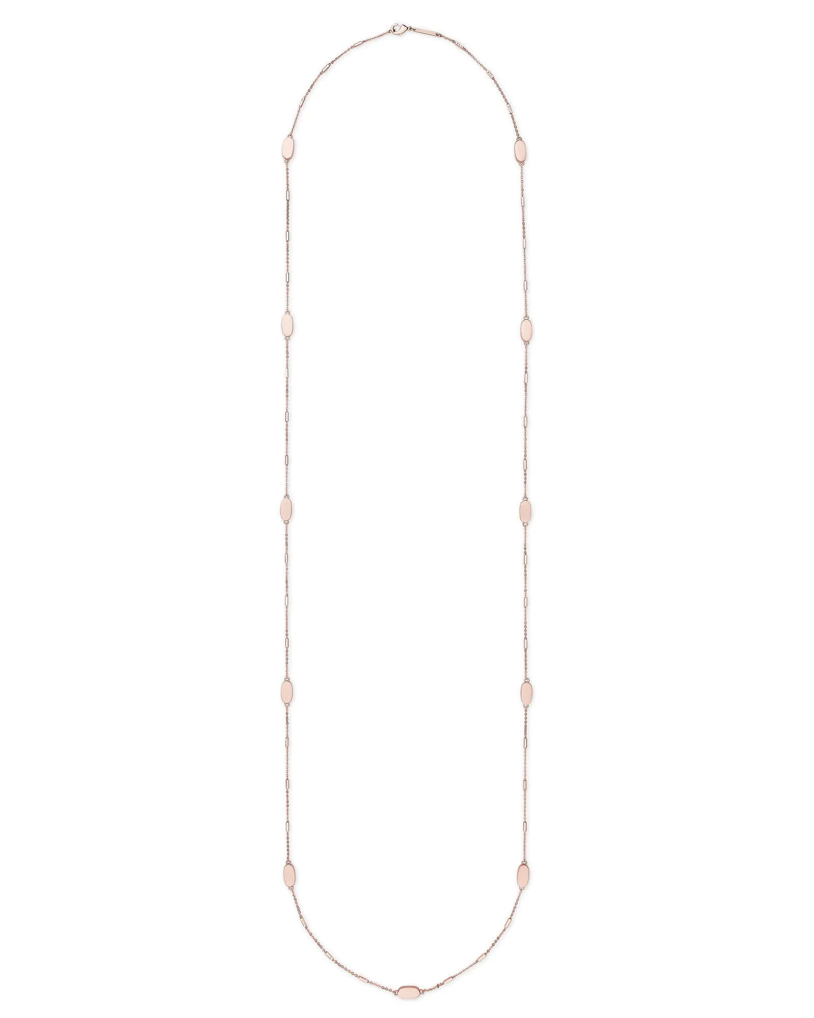 Kendra Scott Franklin Long Necklace In Rose Gold