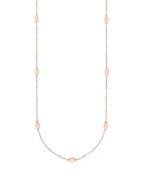 Kendra Scott Franklin Long Necklace In Rose Gold