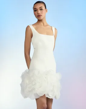 Kourtney Organza Flower Hem Dress