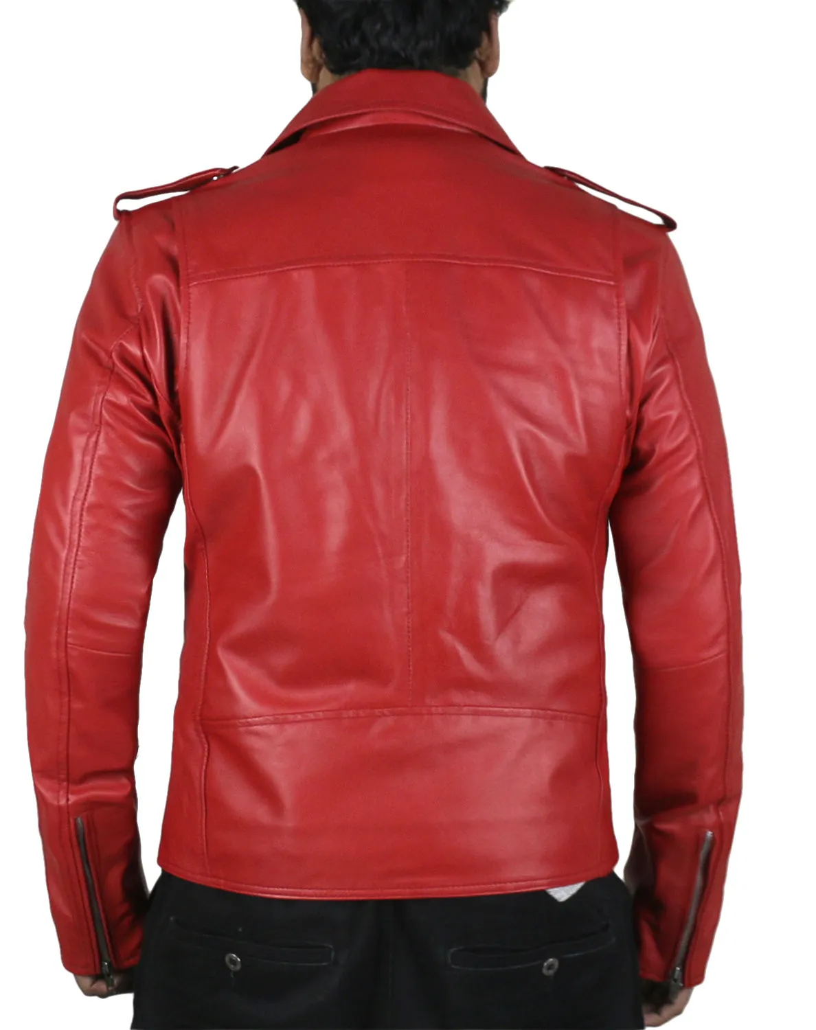 Leather Jackets Hub Mens Genuine Lambskin Leather Jacket (Black, Double Rider Jacket) - 1501009