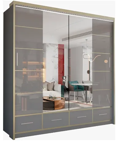 Leeds High Gloss 2 & 3 Sliding Door Wardrobe