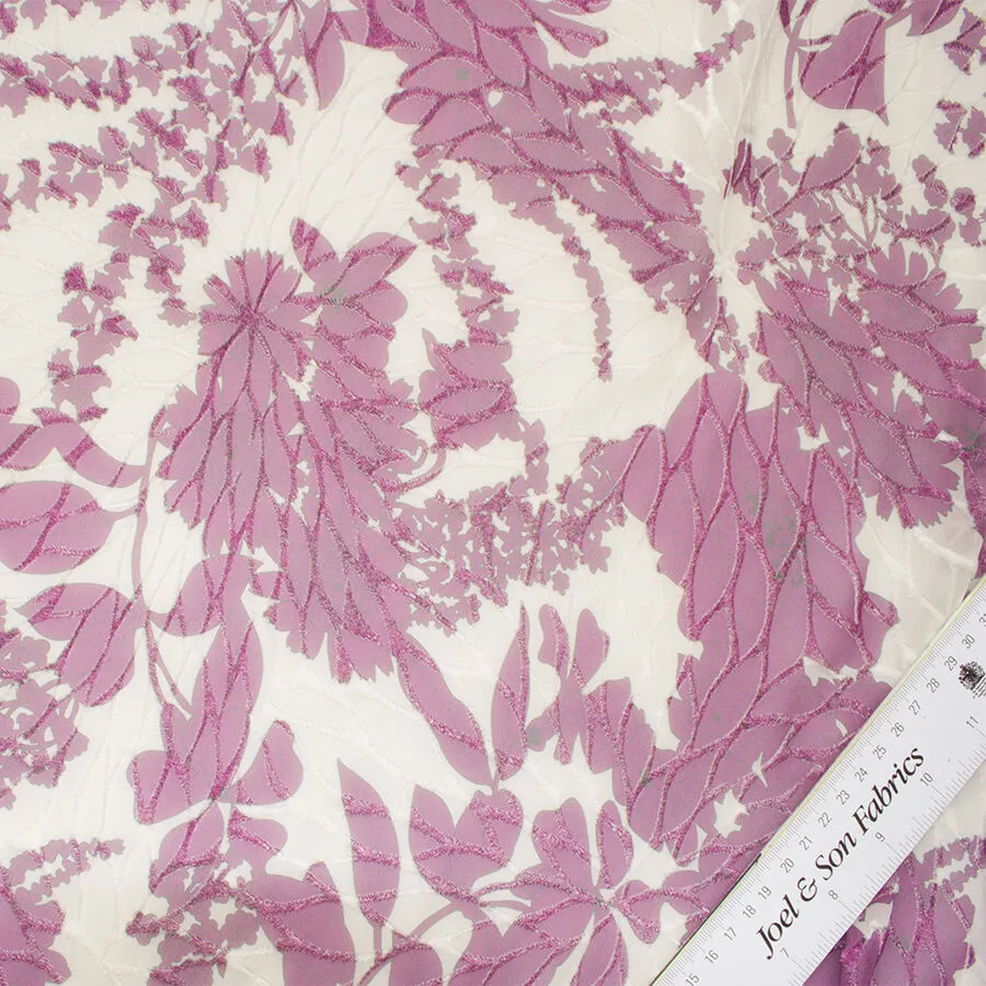 Lilac/Ivory Devoré Printed Velvet