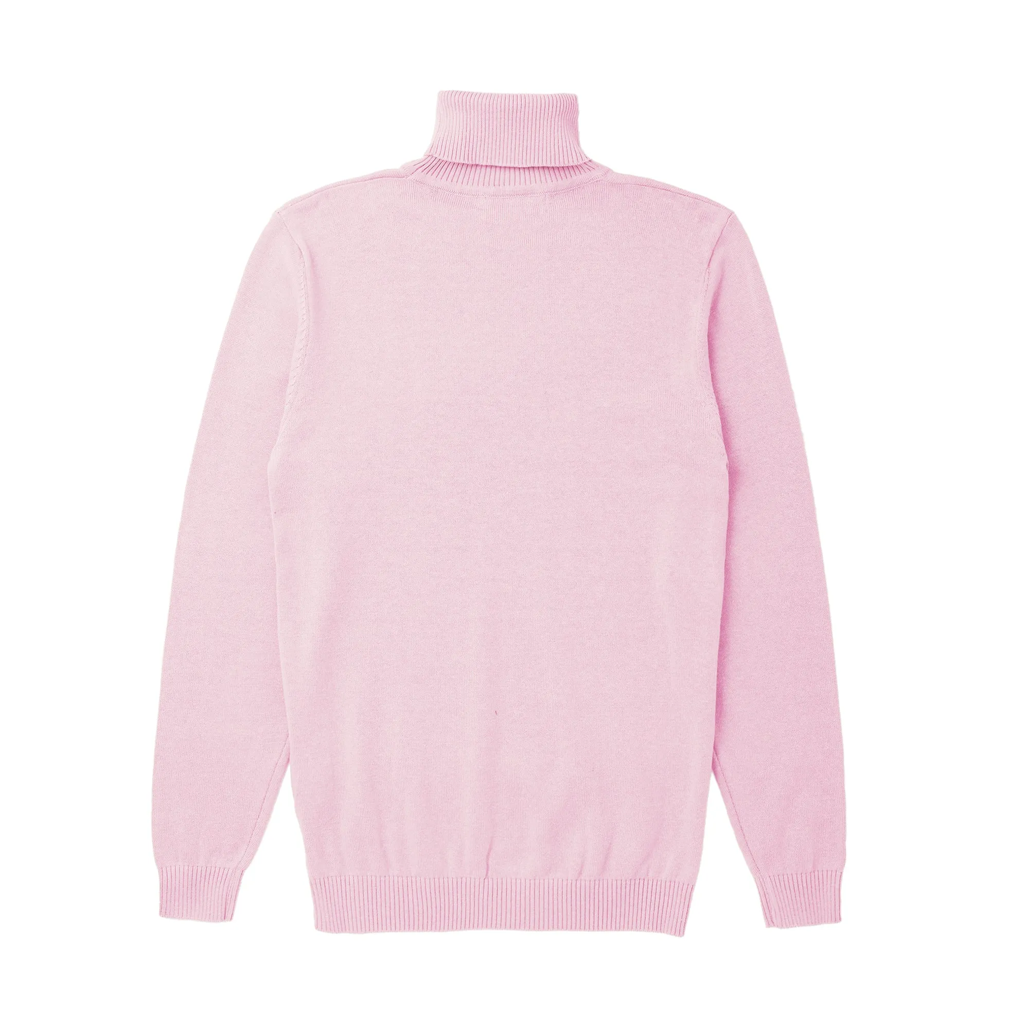 Long Sleeve Turtle Neck Sweater by Lorenzo Franco - Pink