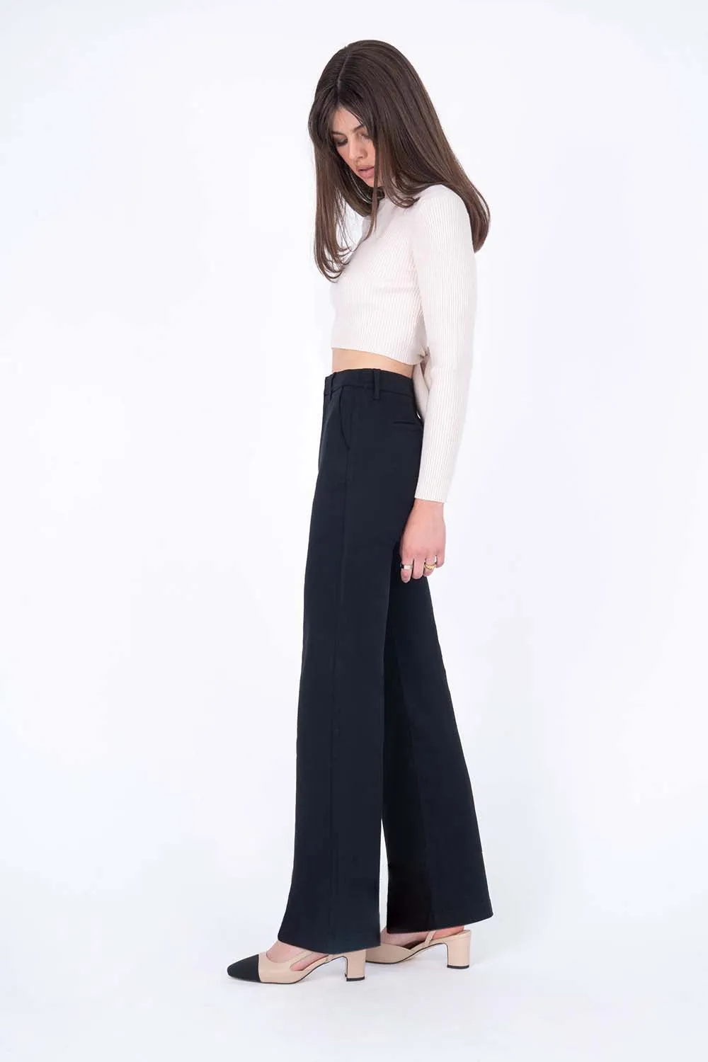 Mary Wide Leg Sateen Trouser