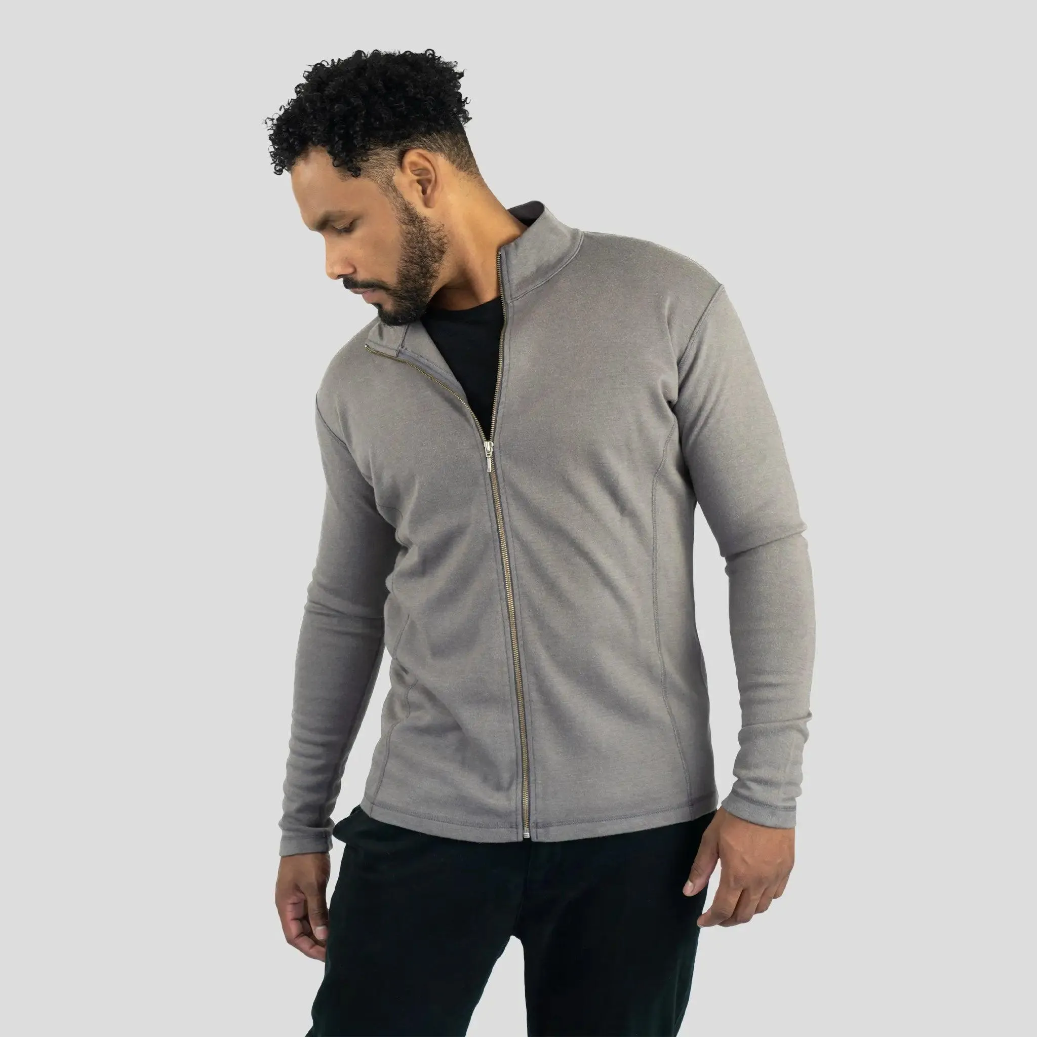 Men's Alpaca Wool Jacket: 420 Midweight Full-Zip