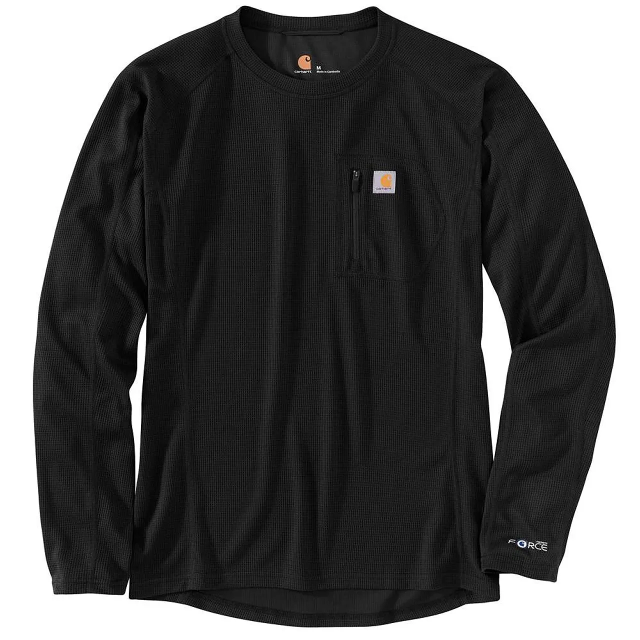 Men's Big Force Midweight Micro-Grid Base Layer Crewneck Pocket Top