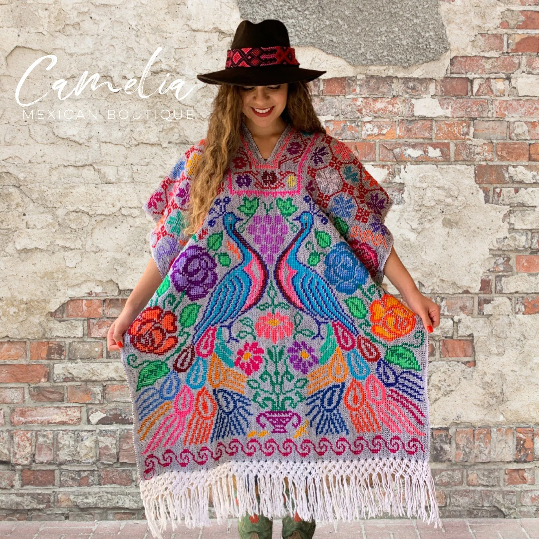 Mexican Poncho Cross Stitch Heather