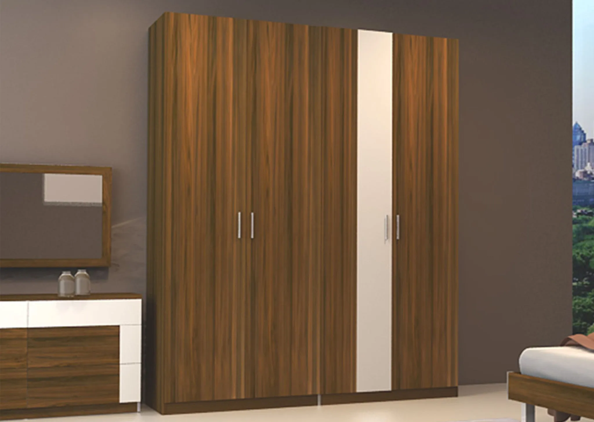 Modern  4 Door Wardrobe Lfm-M28B