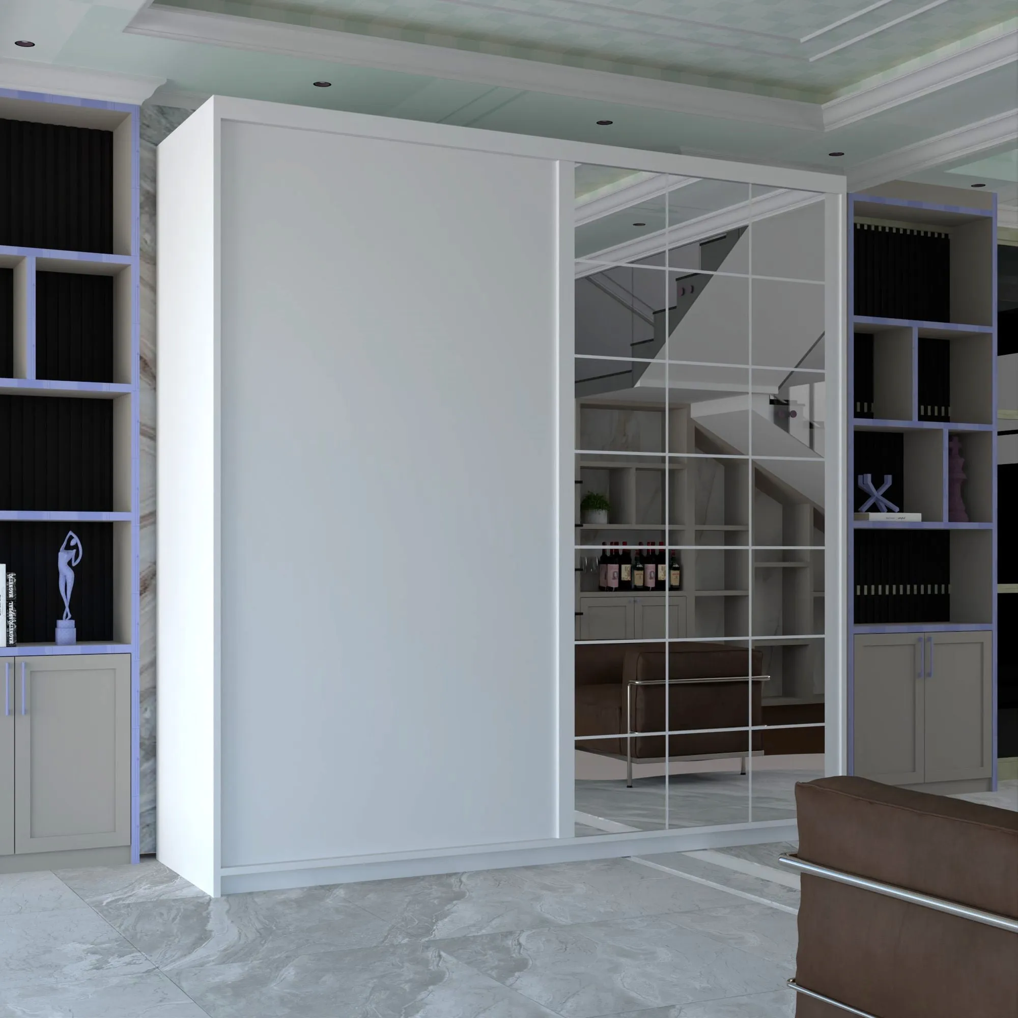 Modern Collin 2 or 3 Door Sliding Wardrobe