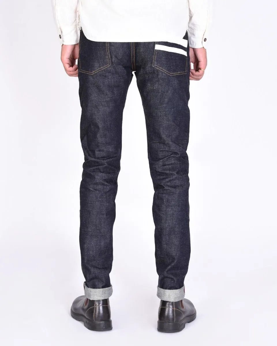 Momotaro 0306-SP Tight Tapered Mens Jeans - 15.7oz Zimbabwe Cotton Selvedge Denim / Indigo-GTB Stripe