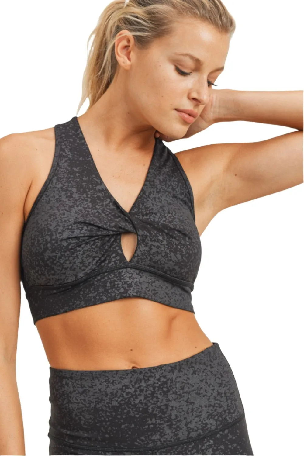 Mono B Twisted Front Bra Foil Print and Plus