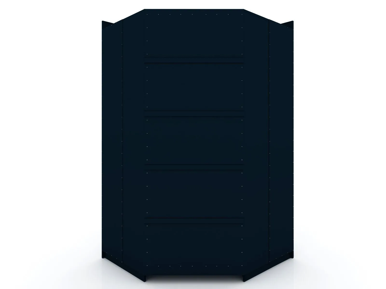 Mulberry 3.0 Sectional Modern Corner Wardrobe Closet with 2 Drawers - Set of 2 in Tatiana Midnight Blue