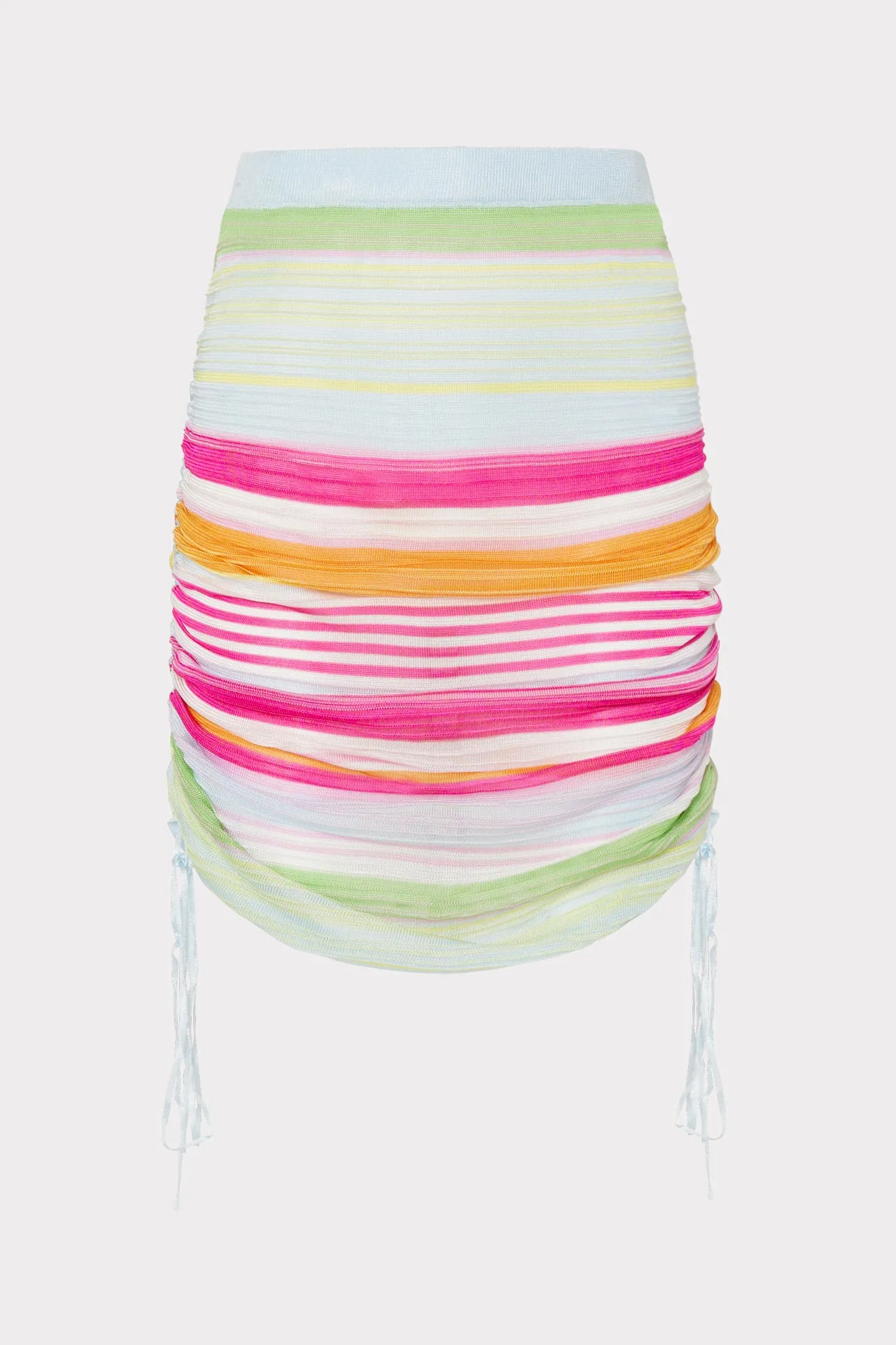 Multi Stripe Ruched Skirt