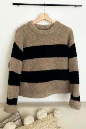 Mushroom   Black Simone Sweater